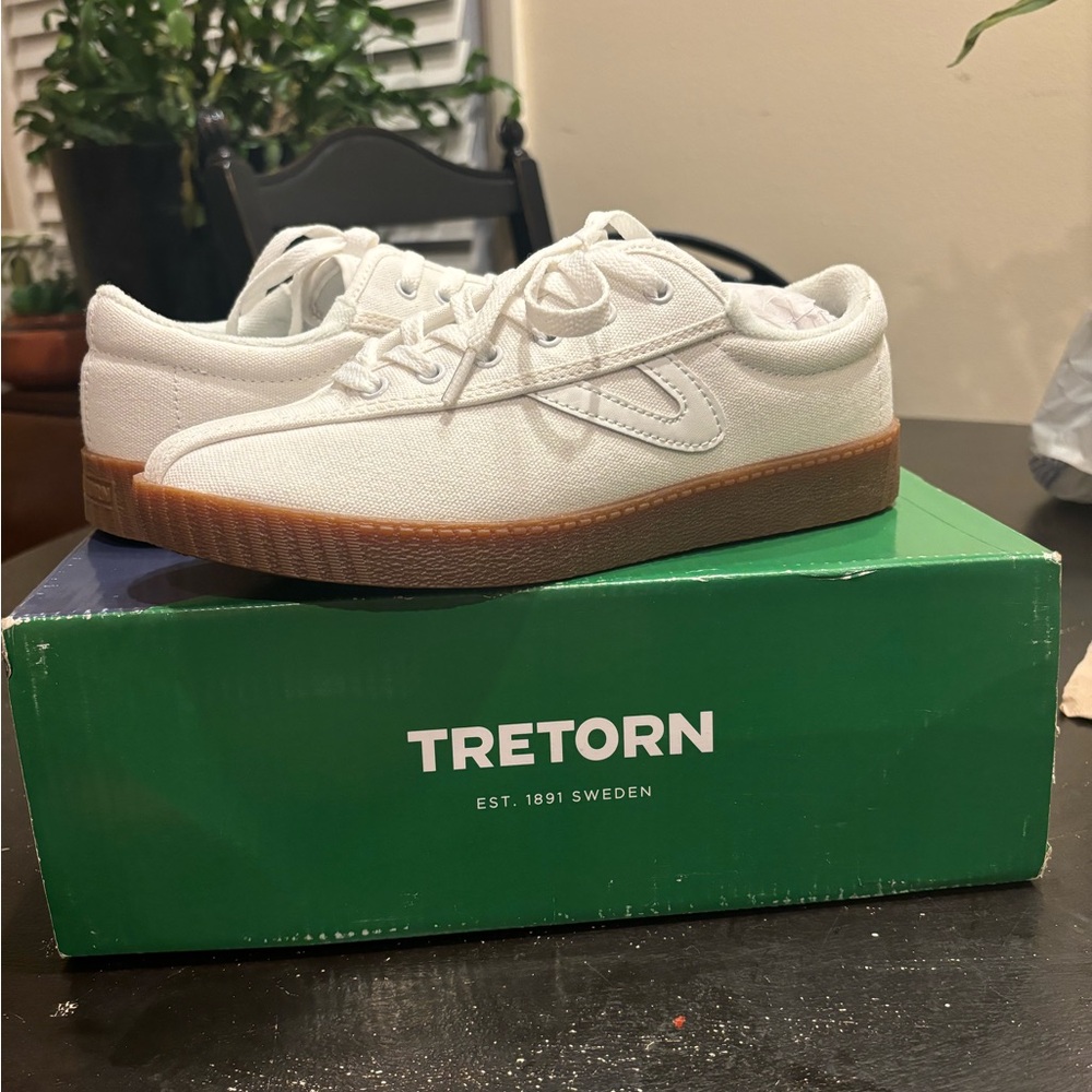 Tretorn white sneakers